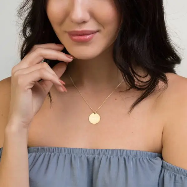 #NFTLife Engraved Silver Disc Necklace - Image 2