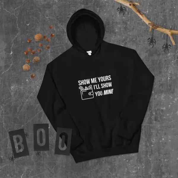 Show Me Yours Crypto Wallet Unisex Hoodie - Image 2