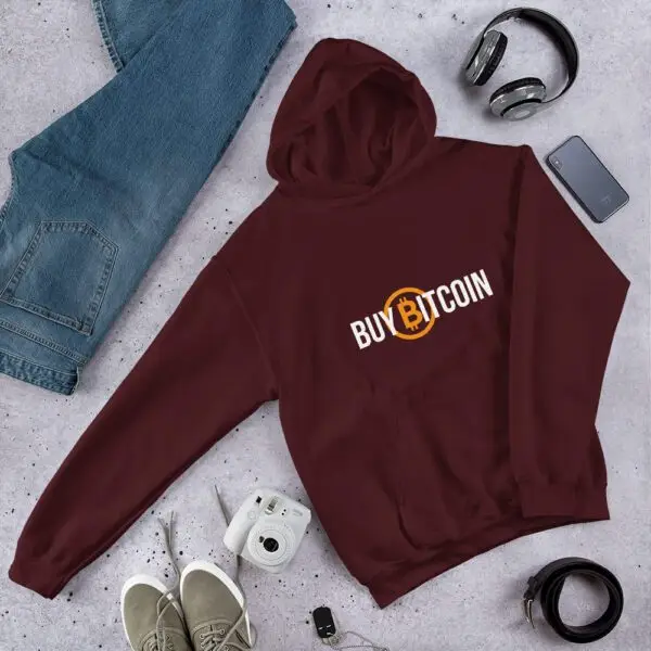 Buy Bitcoin Dark Unisex Hoodie - Image 3
