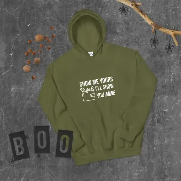 Show Me Yours Crypto Wallet Unisex Hoodie - Image 10