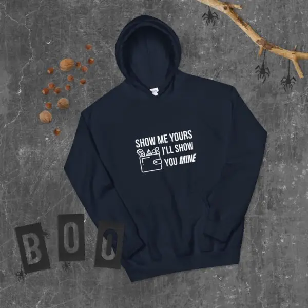 Show Me Yours Crypto Wallet Unisex Hoodie - Image 4