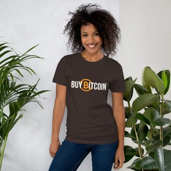 Buy Bitcoin Dark Short-Sleeve Unisex T-Shirt - Image 4