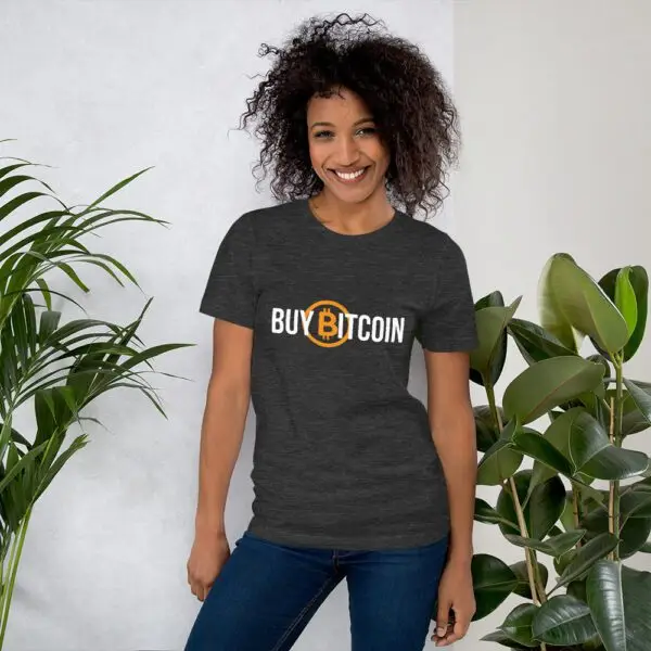 Buy Bitcoin Dark Short-Sleeve Unisex T-Shirt - Image 8