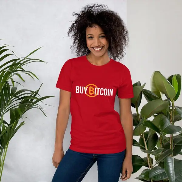 Buy Bitcoin Dark Short-Sleeve Unisex T-Shirt - Image 5