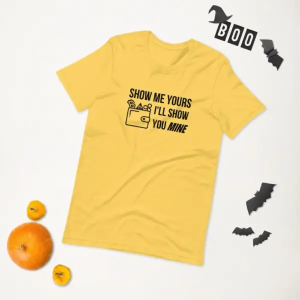 Show Me Yours Crypto Wallet Short-Sleeve Unisex T-Shirt - Image 9
