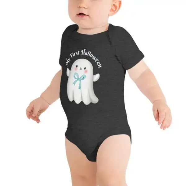 My First Halloween Baby dark short sleeve one piece - Image 2