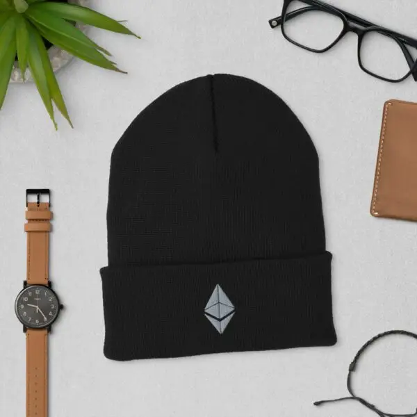 Ethereum Dark Cuffed Beanie