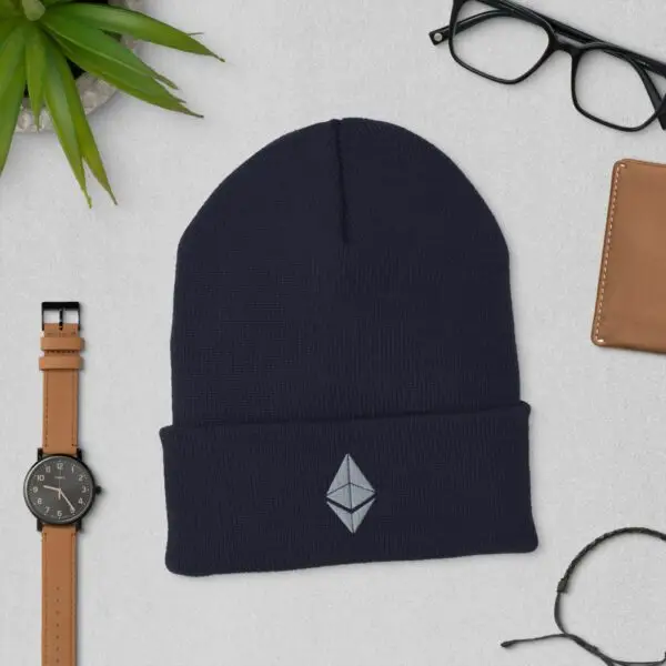 Ethereum Dark Cuffed Beanie - Image 3