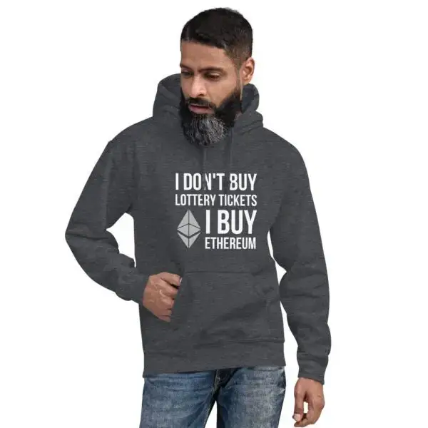 I Don't Buy Lottery Tickets I Buy Ethereum Dark Unisex Hoodie - Image 5