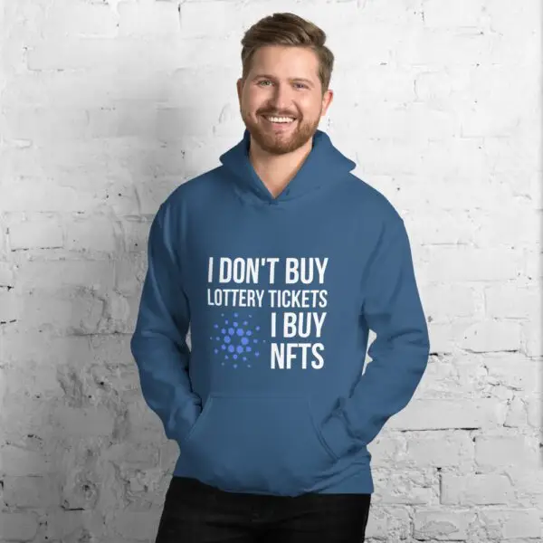 I Don't Buy Lottery Tickets I Buy NFTs Cardano Dark Unisex Hoodie - Image 5