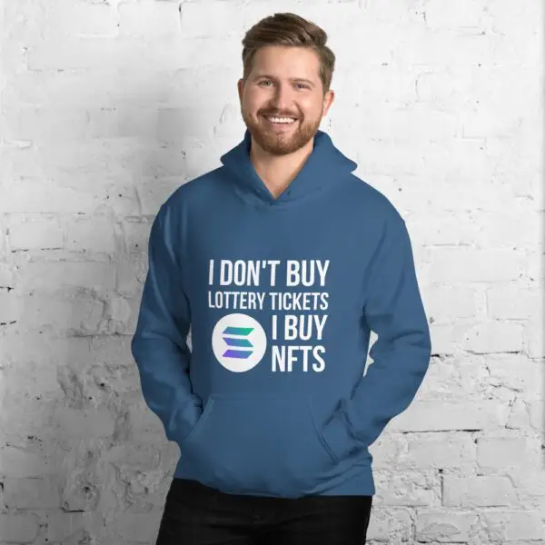 I Don't Buy Lottery Tickets I Buy NFTs Solana Dark Unisex Hoodie - Image 6