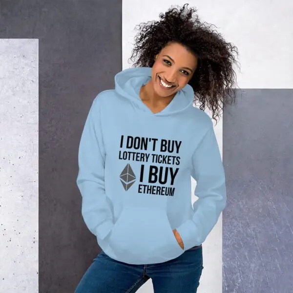 I Don't Buy Lottery Tickets I Buy Ethereum Unisex Hoodie - Image 3