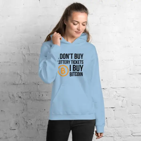 I Don't Buy Lottery Tickets I Buy Bitcoin Unisex Hoodie - Image 3