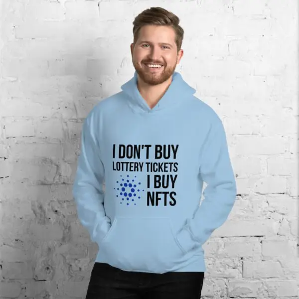 I Don't Buy Lottery Tickets I Buy NFTs Cardano Unisex Hoodie - Image 3