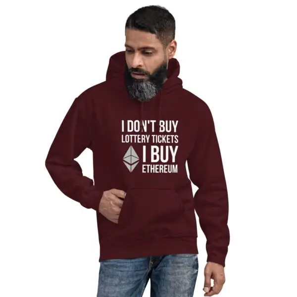 I Don't Buy Lottery Tickets I Buy Ethereum Dark Unisex Hoodie - Image 3