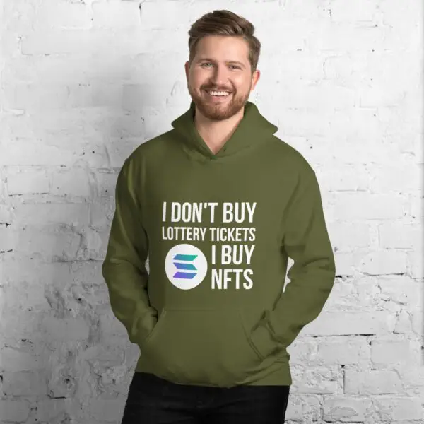 I Don't Buy Lottery Tickets I Buy NFTs Solana Dark Unisex Hoodie - Image 7