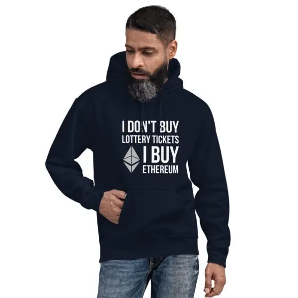 I Don't Buy Lottery Tickets I Buy Ethereum Dark Unisex Hoodie - Image 2