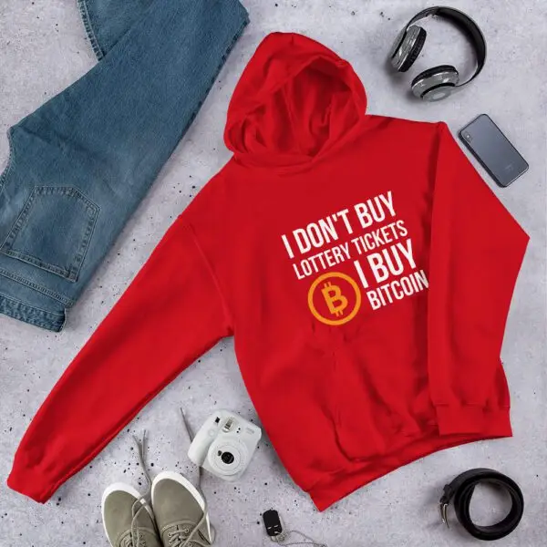 I Don't Buy Lottery Tickets I Buy Bitcoin Dark Unisex Hoodie - Image 4