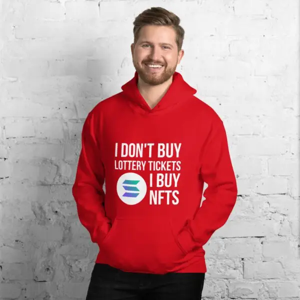 I Don't Buy Lottery Tickets I Buy NFTs Solana Dark Unisex Hoodie - Image 5