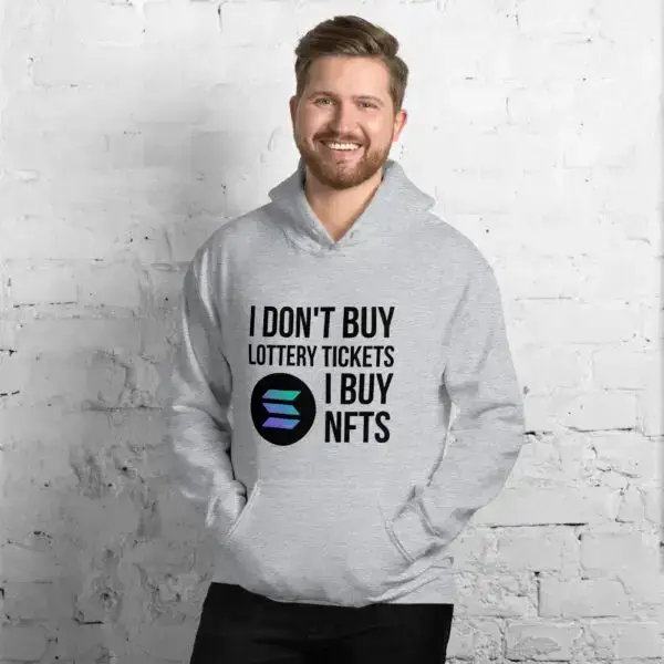 I Don't Buy Lottery Tickets I Buy NFTs Solana Unisex Hoodie - Image 2