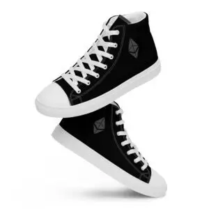 Ethereum Men’s high top canvas shoes