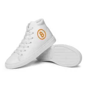 Bitcoin Men’s high top canvas shoes