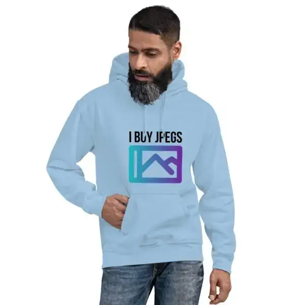 I Buy Jpegs Light Unisex Hoodie - Image 3