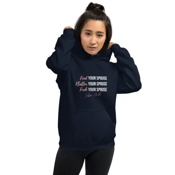 Julia Child Relationship Dark Unisex Hoodie - Image 3