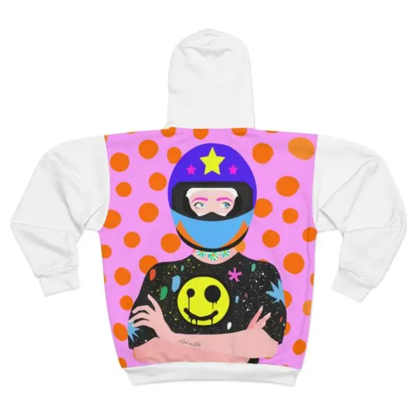 Dual Customizable NFT AOP Unisex Zip Hoodie - Image 3