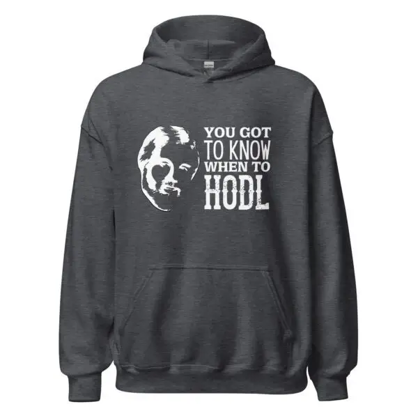 Kenny Rogers When To Hodl Dark Unisex Hoodie - Image 5