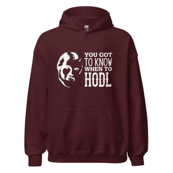 Kenny Rogers When To Hodl Dark Unisex Hoodie - Image 3