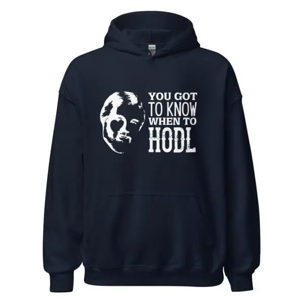 Kenny Rogers When To Hodl Dark Unisex Hoodie - Image 2