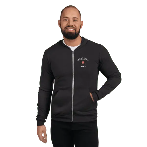 Customizable Unisex zip hoodie