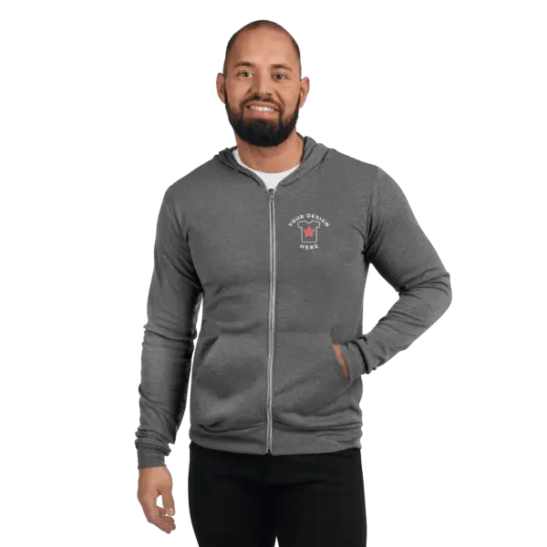 Customizable Unisex zip hoodie - Image 3
