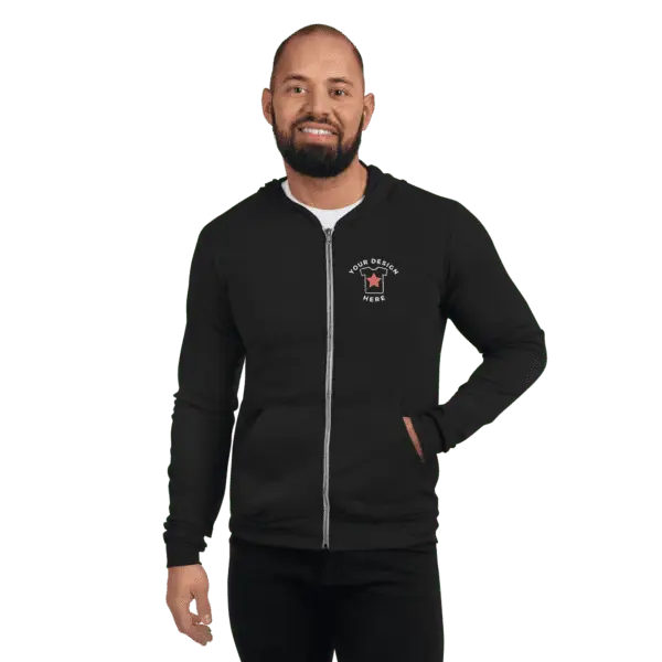 Customizable Unisex zip hoodie - Image 2