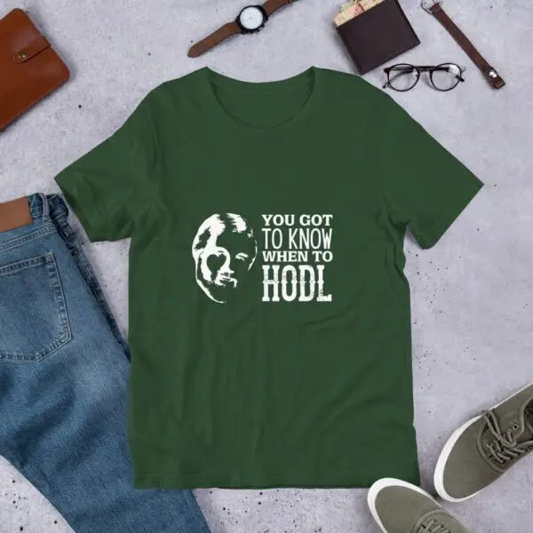 Kenny Rogers When to Hodl Dark Unisex t-shirt - Image 6