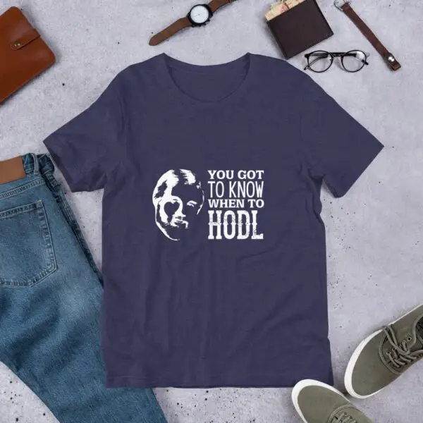 Kenny Rogers When to Hodl Dark Unisex t-shirt - Image 4