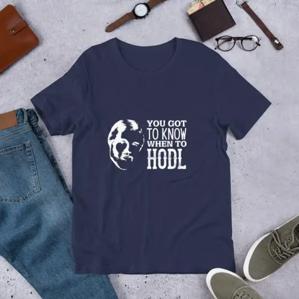 Kenny Rogers When to Hodl Dark Unisex t-shirt - Image 2