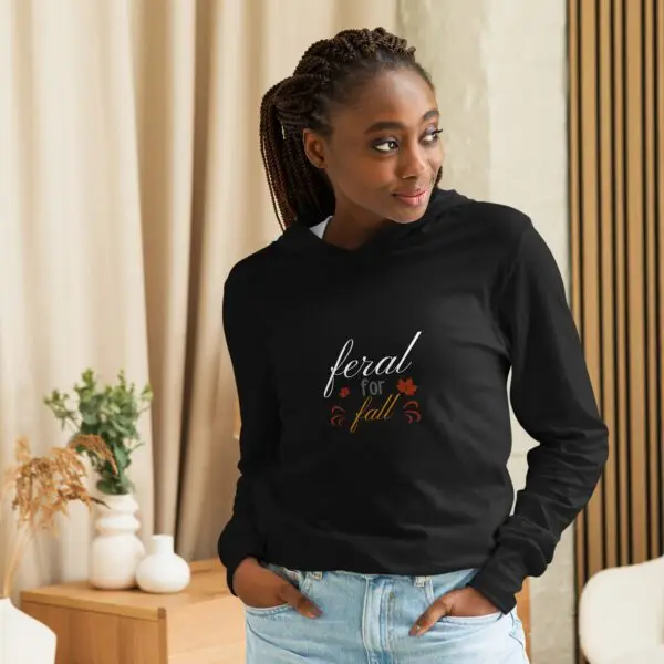 Feral for Fall Hooded long-sleeve tee