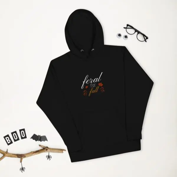 Feral For Fall Dark Unisex Hoodie - Image 3