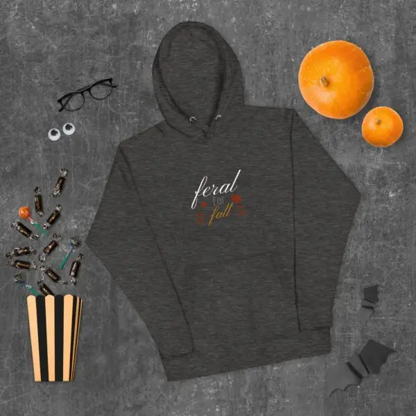 Feral For Fall Dark Unisex Hoodie - Image 8