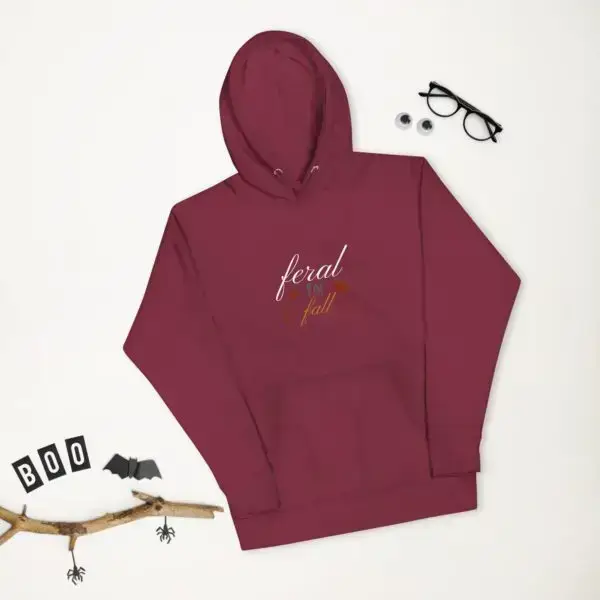 Feral For Fall Dark Unisex Hoodie - Image 7