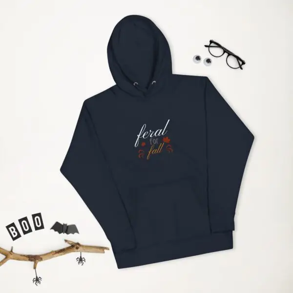 Feral For Fall Dark Unisex Hoodie - Image 5