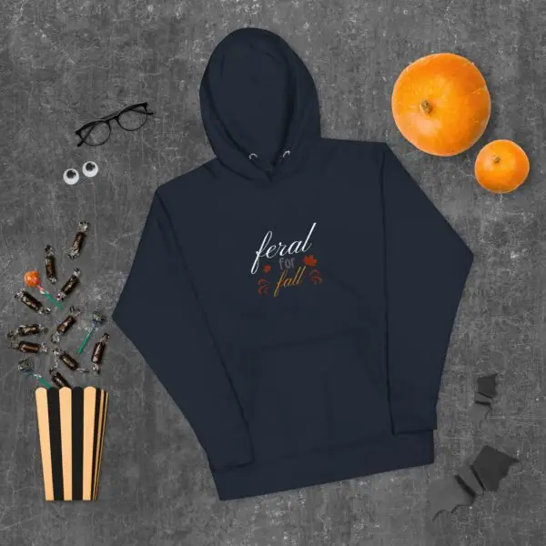 Feral For Fall Dark Unisex Hoodie - Image 4