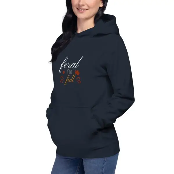 Feral For Fall Dark Unisex Hoodie - Image 2