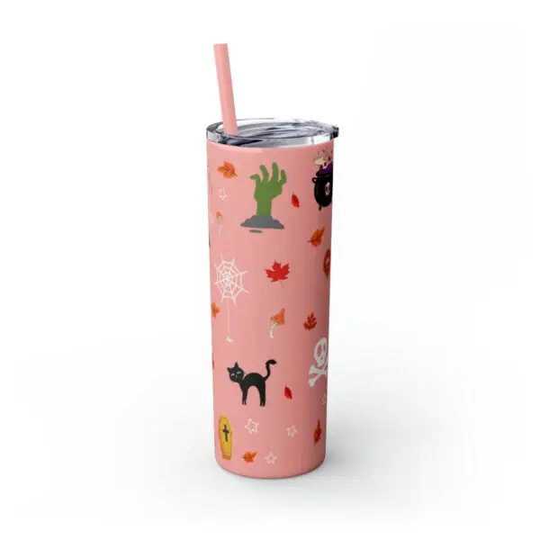 Midnight Magic Halloween Skinny Tumbler with Straw, 20oz - Image 4