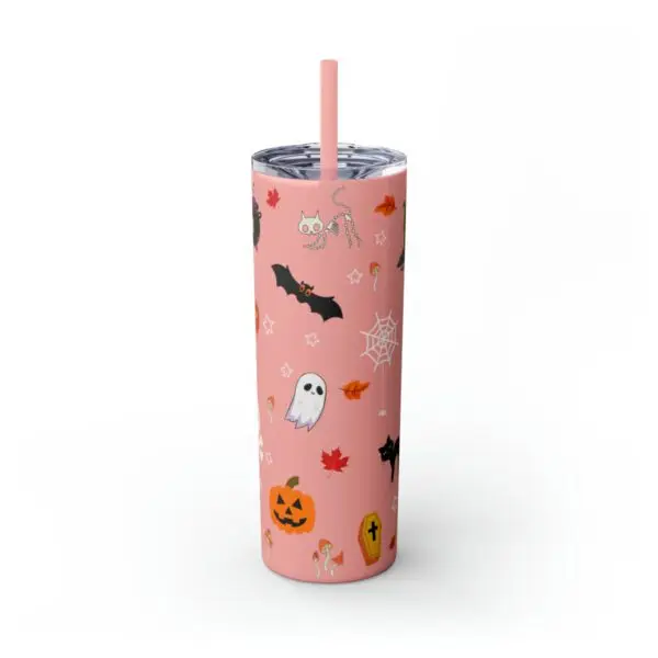 Midnight Magic Halloween Skinny Tumbler with Straw, 20oz
