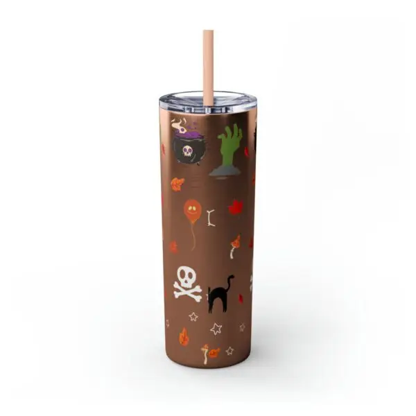 Midnight Magic Halloween Skinny Tumbler with Straw, 20oz - Image 39