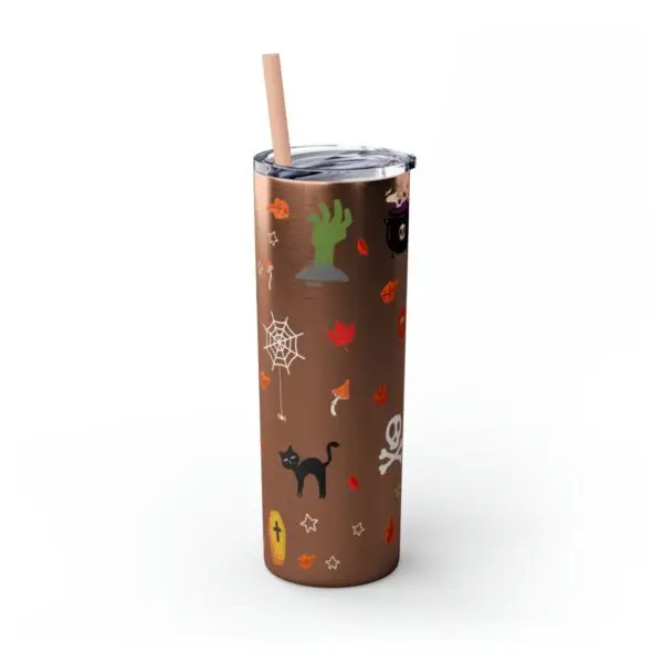 Midnight Magic Halloween Skinny Tumbler with Straw, 20oz - Image 40