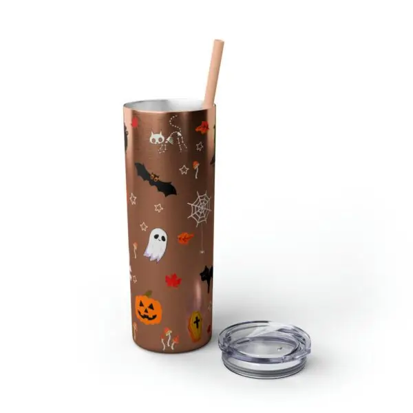 Midnight Magic Halloween Skinny Tumbler with Straw, 20oz - Image 42